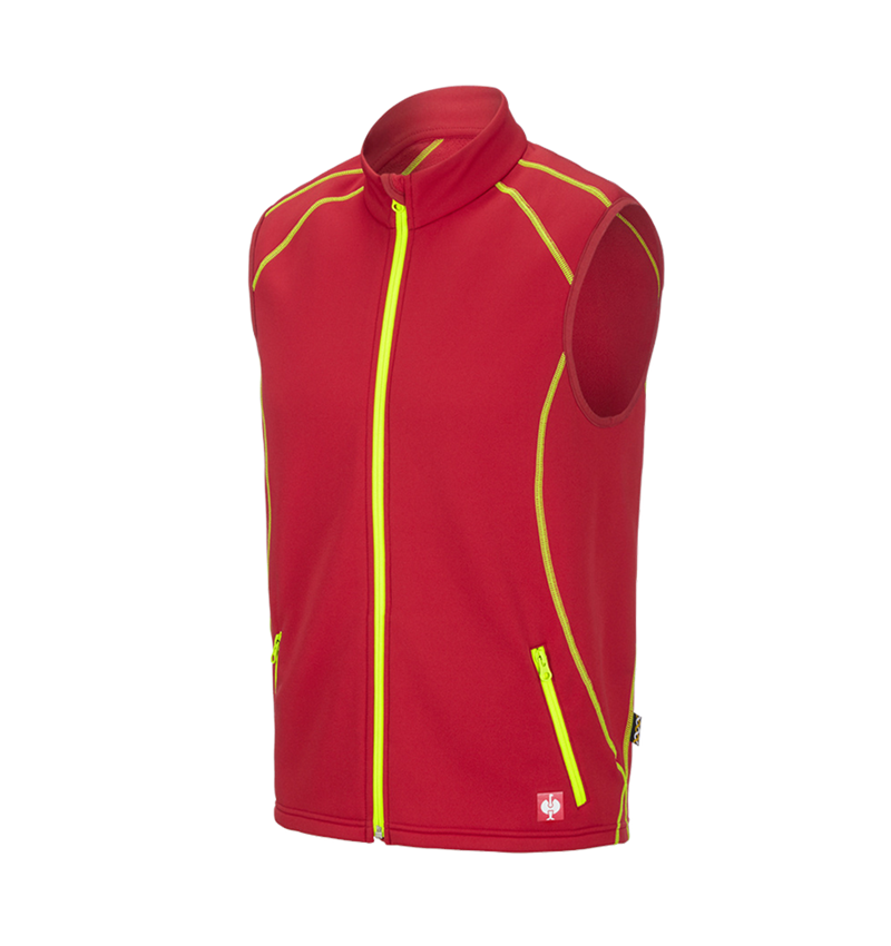 Werkvesten: Function bodywarmer thermostretch e.s.motion 2020 + vuurrood/signaalgeel 2