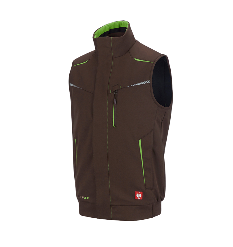 Werkvesten: Winter-softshellbodywarmer e.s.motion 2020 + kastanje/zeegroen 2