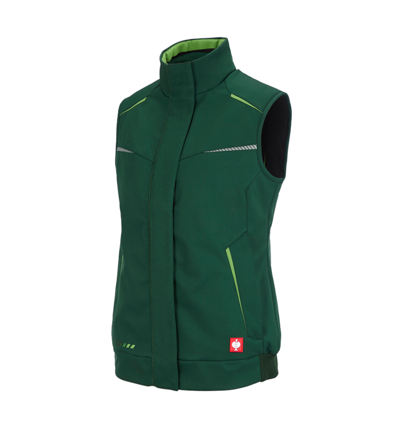 Werkvesten: Winter softshellbodywarmer e.s.motion 2020, dames + groen/zeegroen 2