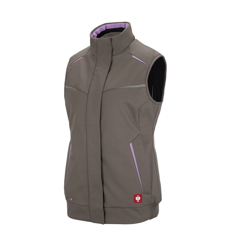 Werkvesten: Winter softshellbodywarmer e.s.motion 2020, dames + steen/lavendel 1