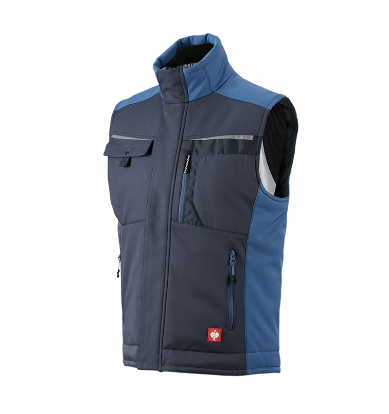 Werkvesten: Softshell-bodywarmer e.s.motion + pacific/kobalt 2