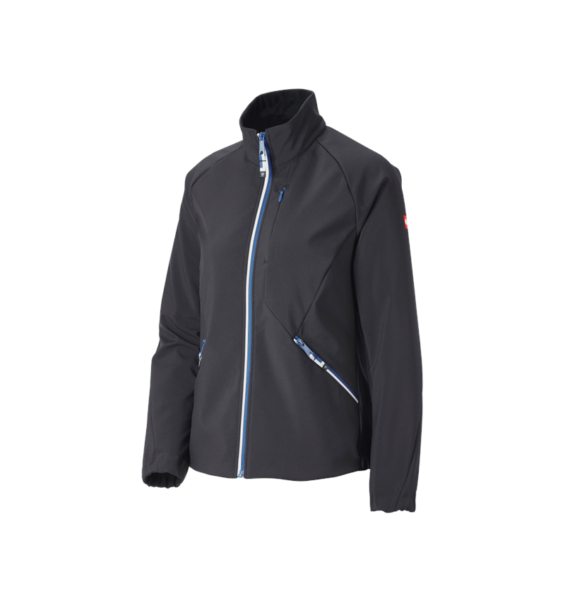 Werkjassen: Softshelljack e.s.ambition, dames + grafiet/gentiaanblauw 3