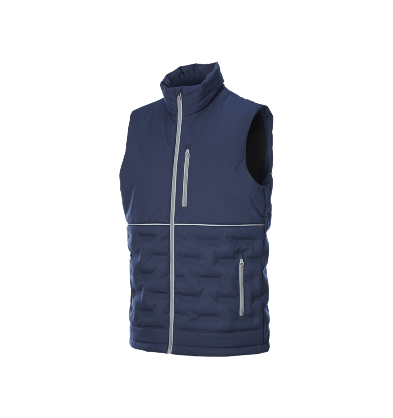 Werkvesten: Padded-winterbodywarmer e.s.line.core + donkerblauw/platina 7