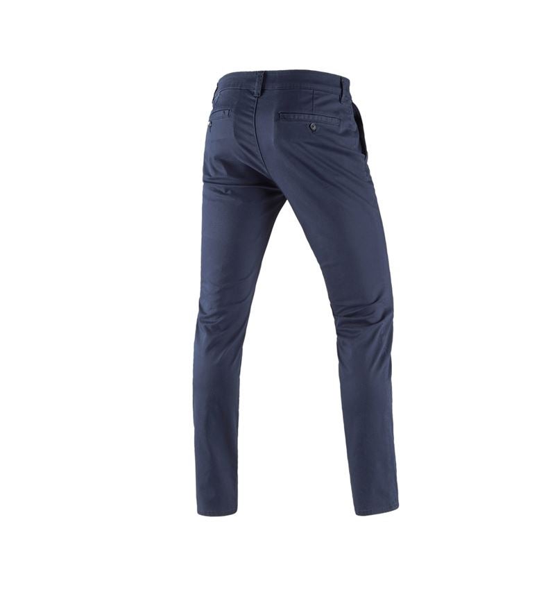 Werkbroeken: e.s. 5-pocket-werkbroek chino + donkerblauw 5