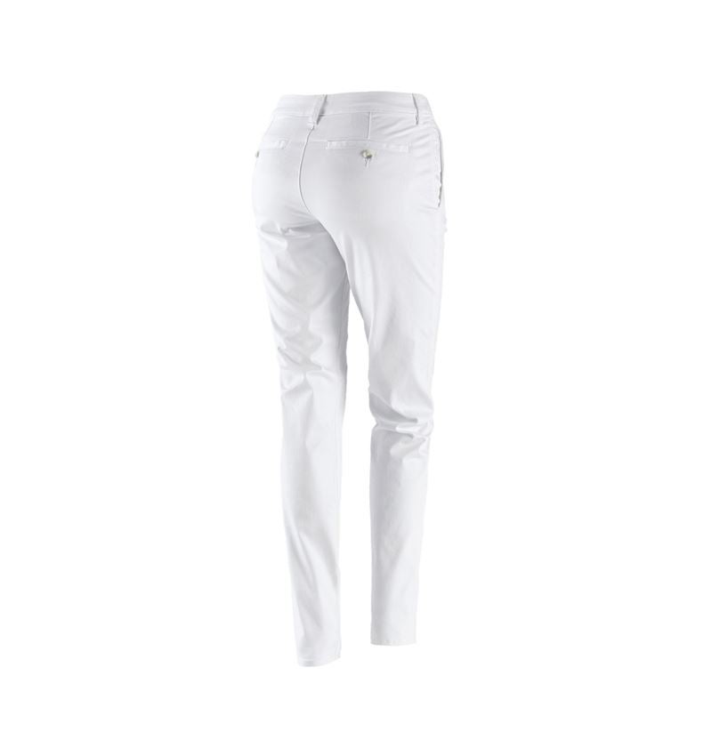 Werkbroeken: e.s. 5-pocket-werkbroek chino, dames + wit 5