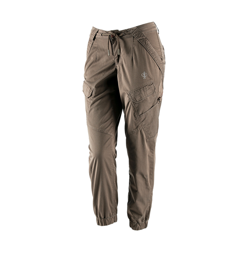 Werkbroeken: Cargobroek e.s. ventura vintage, dames + omber bruin 2