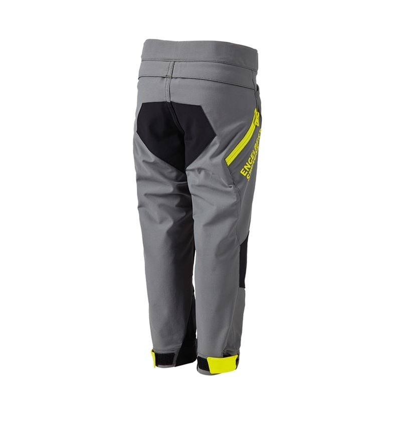 Broeken: Functionele broek e.s.trail, kinderen + bazaltgrijs/zuurgeel 4