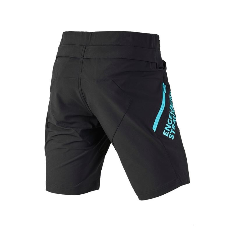 Werkbroeken: Functioneel short e.s.trail + zwart/lapis turkoois 3