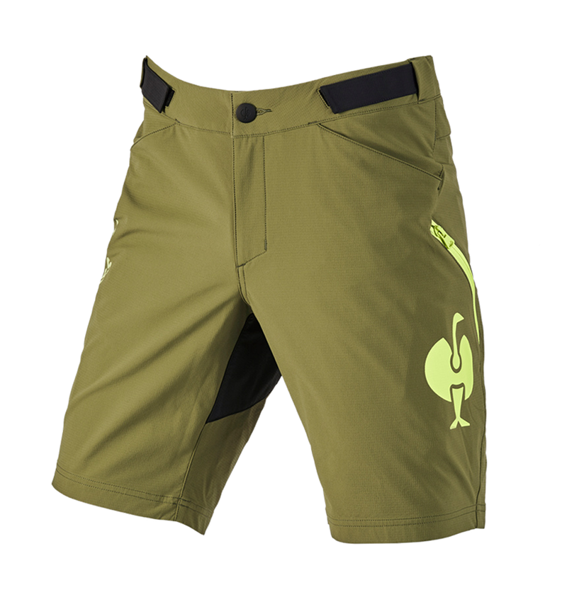 Werkbroeken: Functioneel short e.s.trail + jeneverbesgroen/limegroen 2
