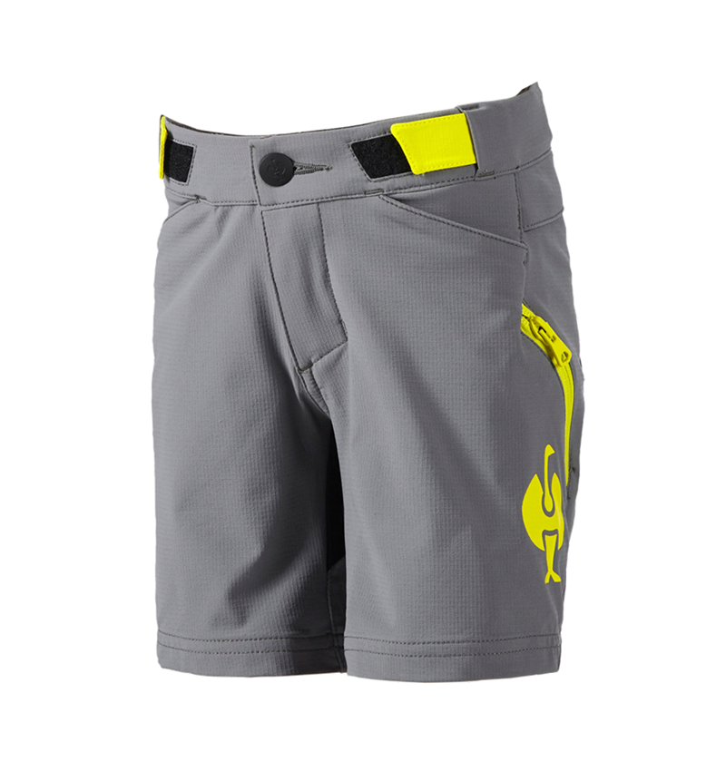 Shorts: Functioneel short e.s.trail, kinderen + bazaltgrijs/zuurgeel 3