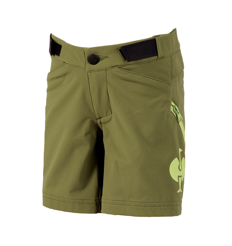 Shorts: Functioneel short e.s.trail, kinderen + jeneverbesgroen/limegroen 2