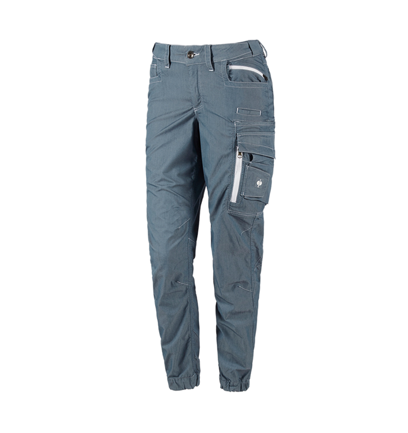 Werkbroeken: Cargobroek e.s.motion ten zomer,dames + rookblauw 2