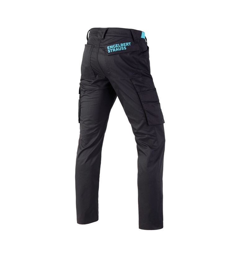 Werkbroeken: Cargobroek e.s.trail + zwart/lapis turkoois 3