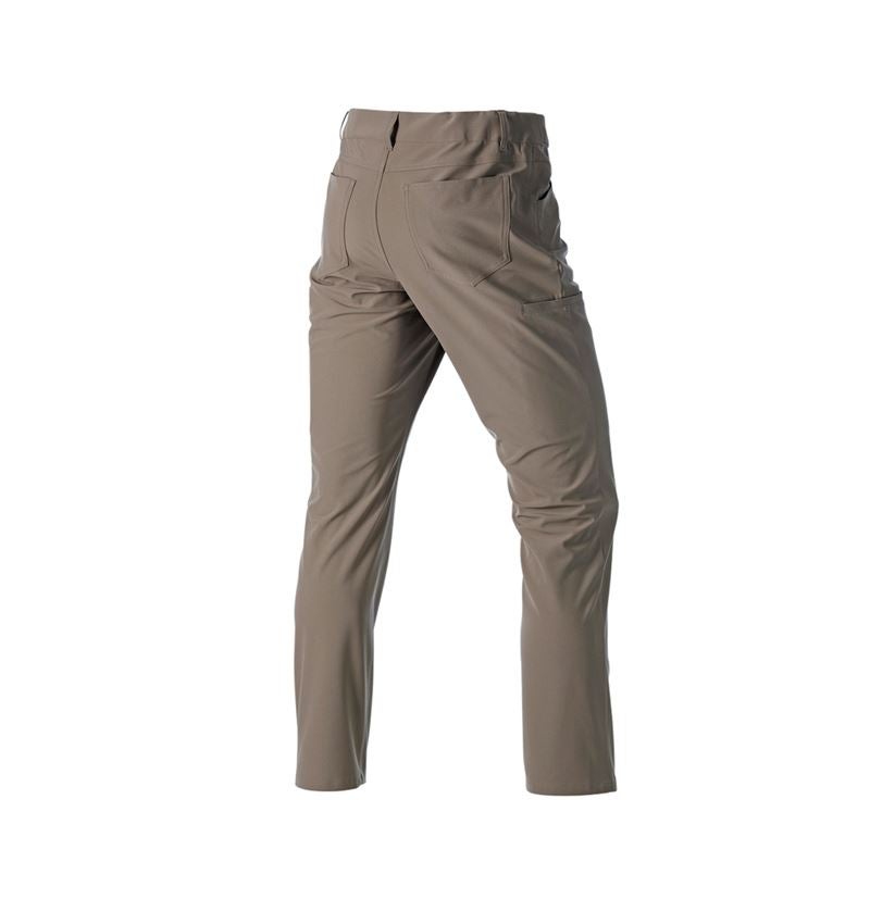 Werkbroeken: 5-pocket-werkbroek chino e.s.work&travel + omber bruin 5
