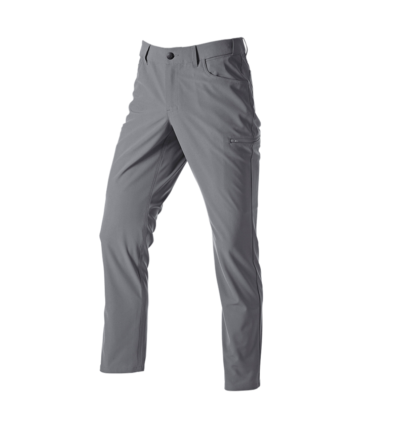 Werkbroeken: 5-pocket-werkbroek chino e.s.work&travel + bazaltgrijs 3