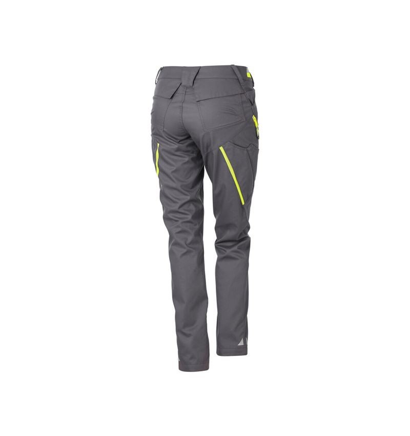 Werkbroeken: Multipocketbroek e.s.ambition, dames + antraciet/signaalgeel 7