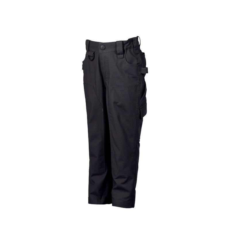 Broeken: Double Front broek e.s.e:pic ripstop, kinderen + zwart 5