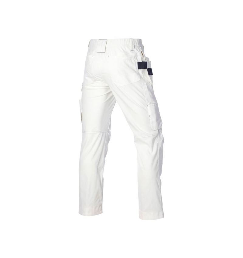 Werkbroeken: Stretch holster werkbroek e.s.line.core + wit/platina 7