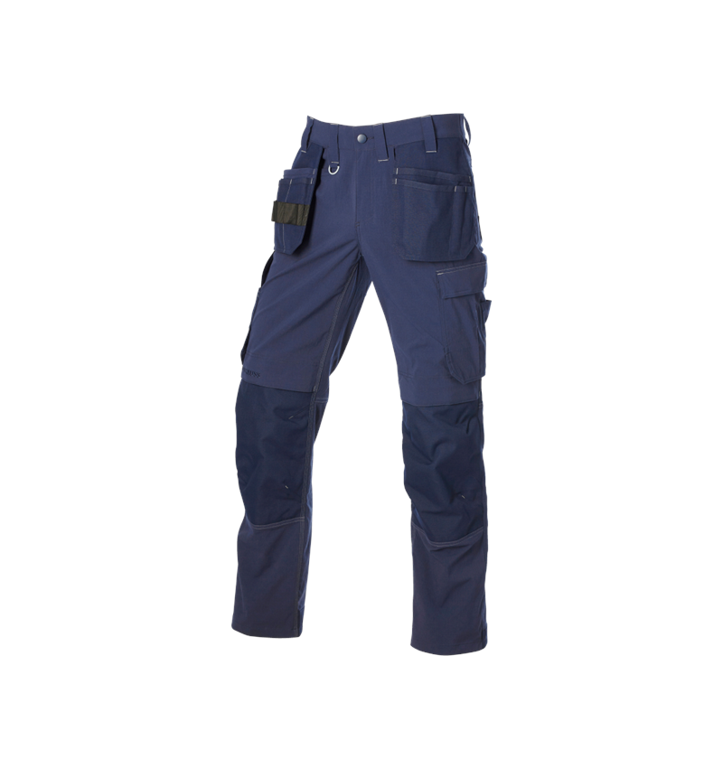 Werkbroeken: Stretch holster werkbroek e.s.line.core + donkerblauw/platina 6