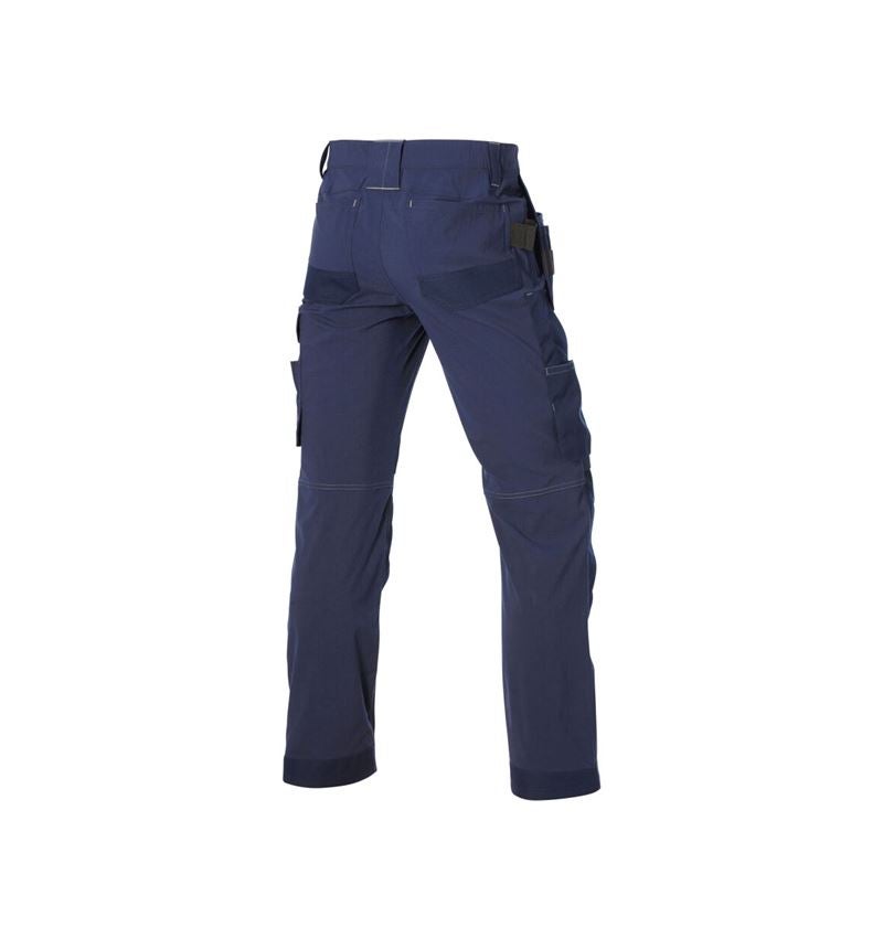 Werkbroeken: Stretch holster werkbroek e.s.line.core + donkerblauw/platina 7