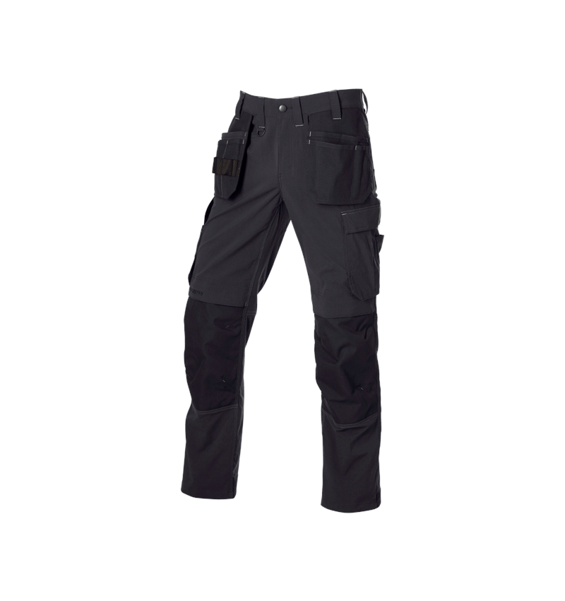 Werkbroeken: Stretch holster werkbroek e.s.line.core + zwart/platina 5