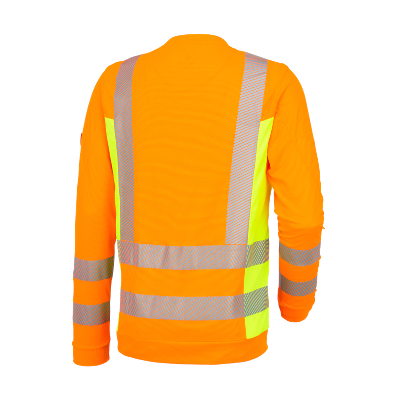 Bovenkleding: Functionele veiligheids-longsleeve e.s.motion 2020 + signaaloranje/signaalgeel 3