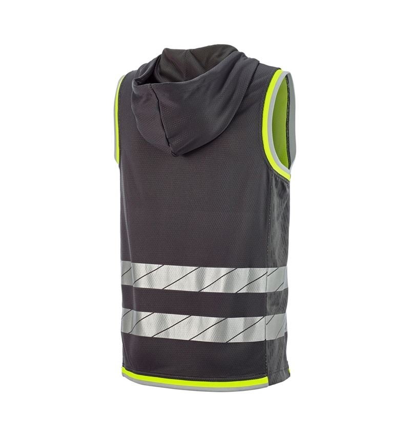 Werkvesten: Reflex functionele bodywarmer e.s.ambition + antraciet/signaalgeel 9