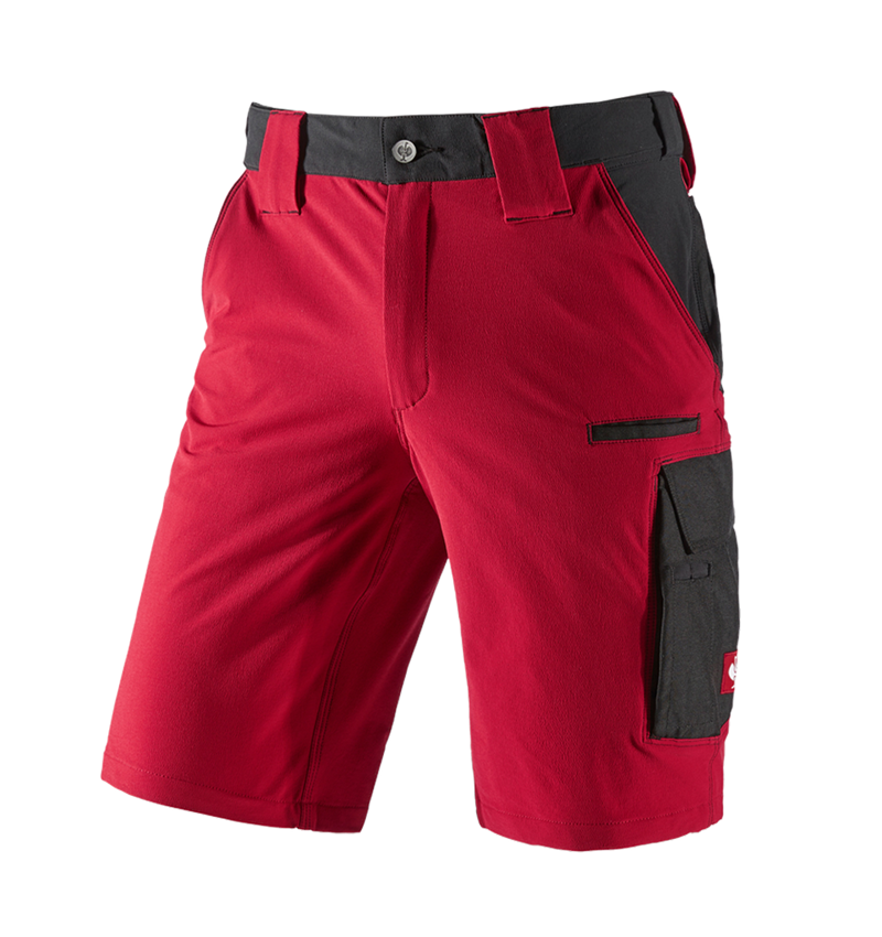 Werkbroeken: Functioneel short e.s.dynashield + vuurrood/zwart 2