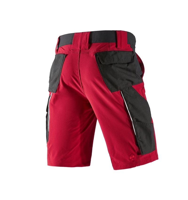 Werkbroeken: Functioneel short e.s.dynashield + vuurrood/zwart 3