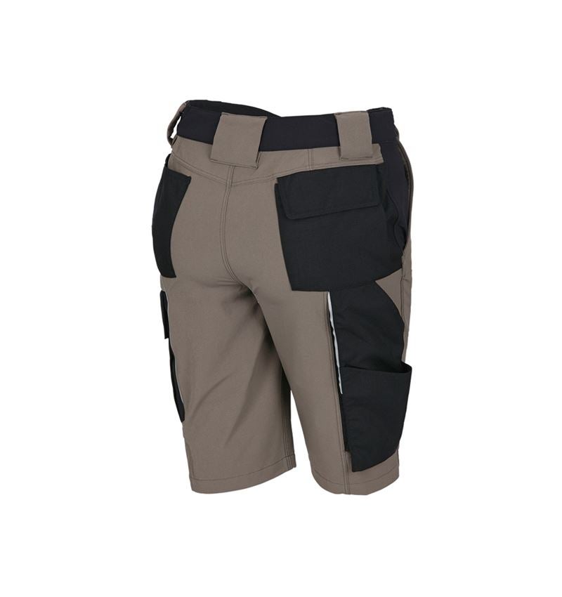Werkbroeken: Functioneel short e.s.dynashield, dames + steen/zwart 3