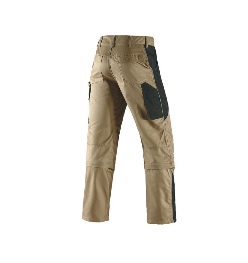 Werkbroeken: Zip-off werkbroek e.s.active + kaki/zwart 4