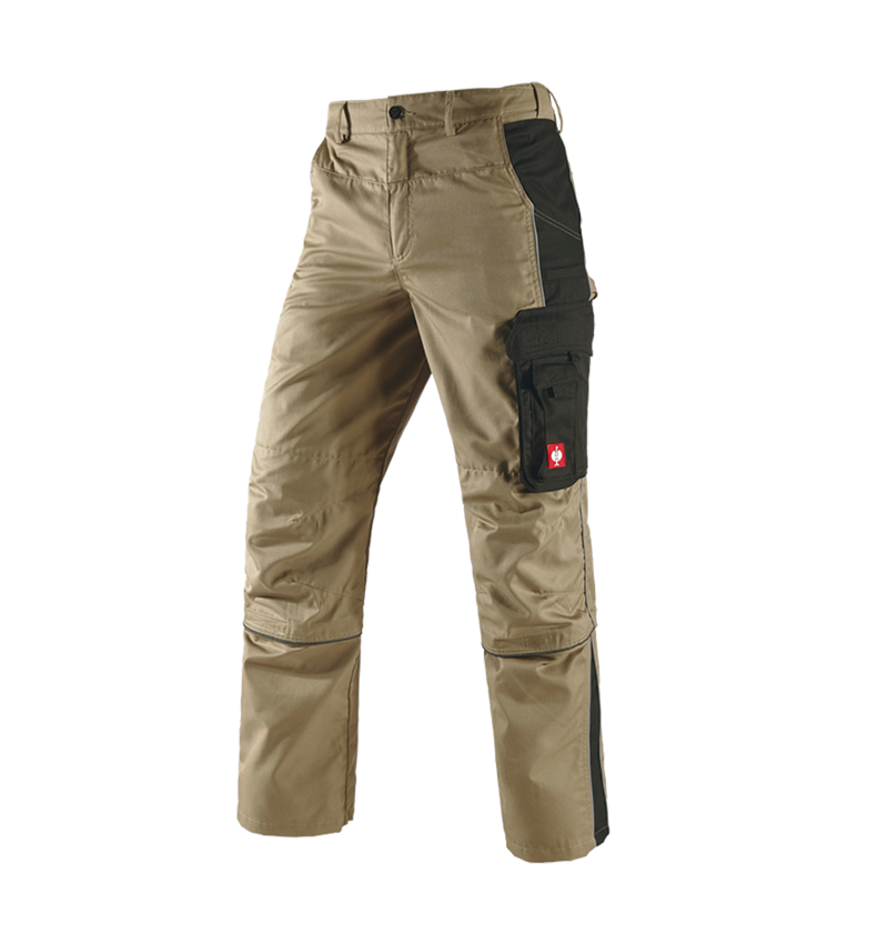 Werkbroeken: Zip-off werkbroek e.s.active + kaki/zwart 3