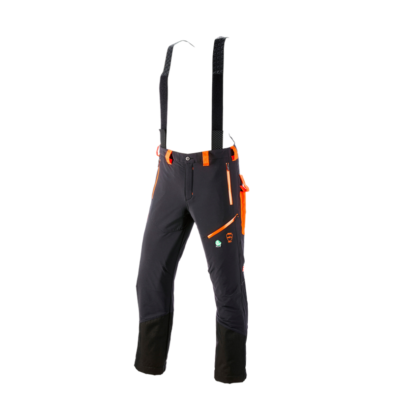 Onderwerpen: Werkbroek met snijbescherming e.s.vision + zwart/signaaloranje 2