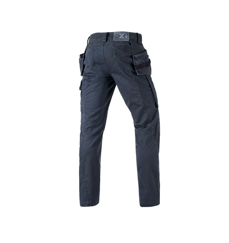 Werkbroeken: Werkbroek e.s.motion ten tool-pouch + leisteenblauw 3