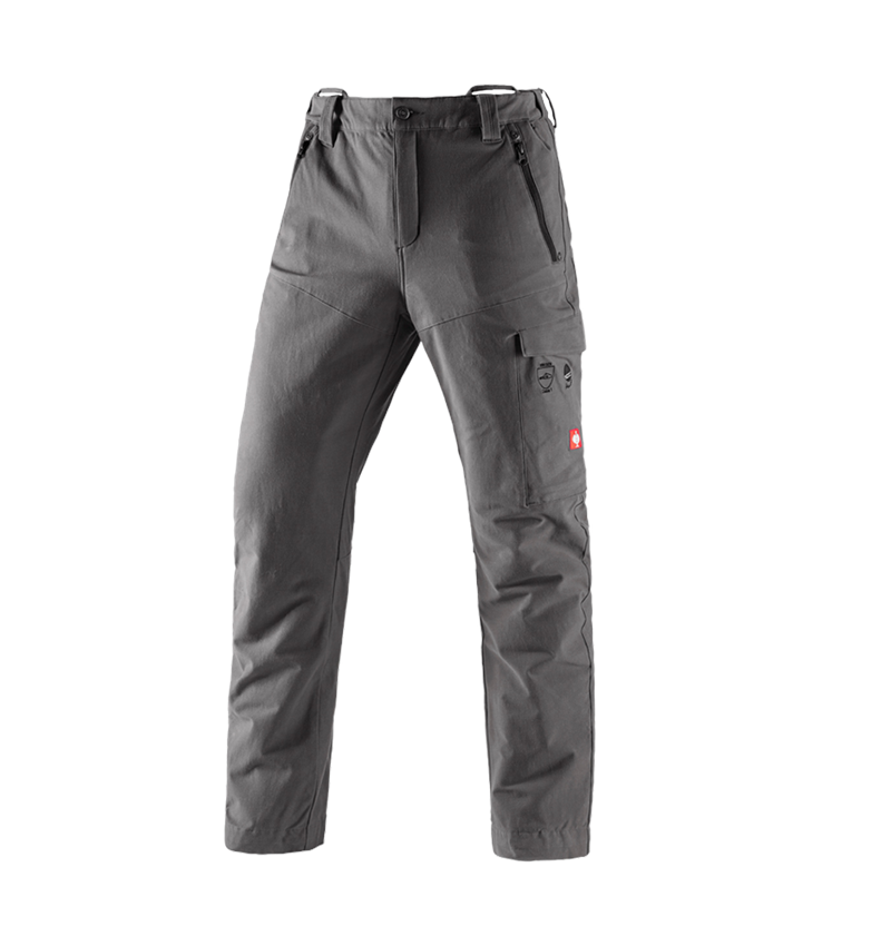 Werkbroeken: Bosbouwwerkbroek e.s.cotton touch met snijbescherm + carbongrijs 2