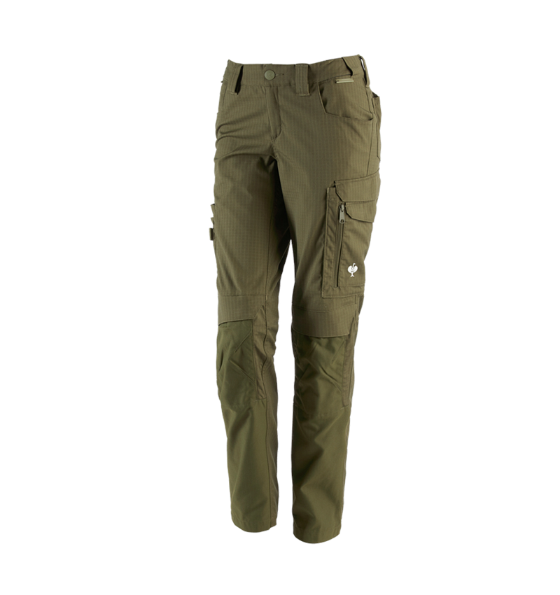 Werkbroeken: Werkbroek e.s.concrete solid, dames + moddergroen 2