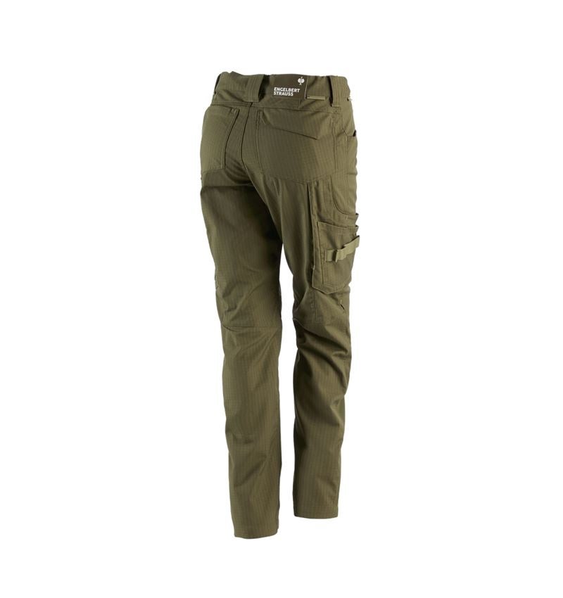 Werkbroeken: Werkbroek e.s.concrete solid, dames + moddergroen 3