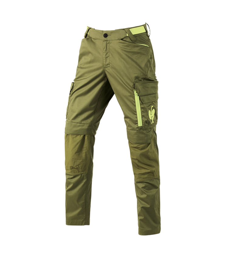 Werkbroeken: Werkbroek e.s.trail + jeneverbesgroen/limegroen 3