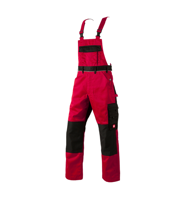 Werkbroeken: Tuinbroek e.s.image + rood/zwart 4