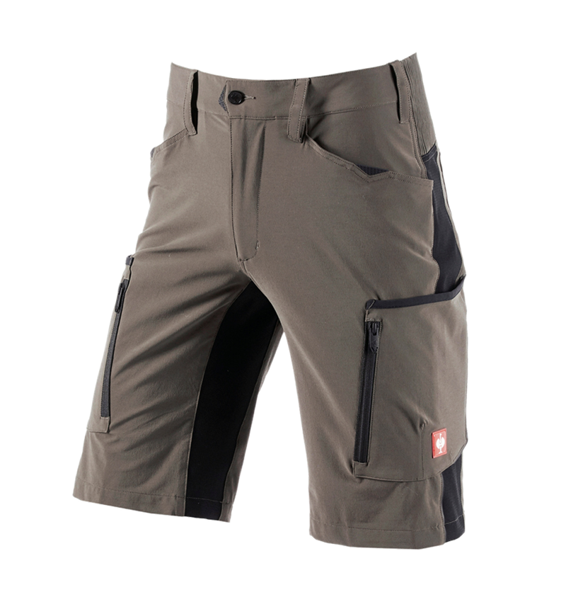 Werkbroeken: Short e.s.vision stretch, heren + steen/zwart 2