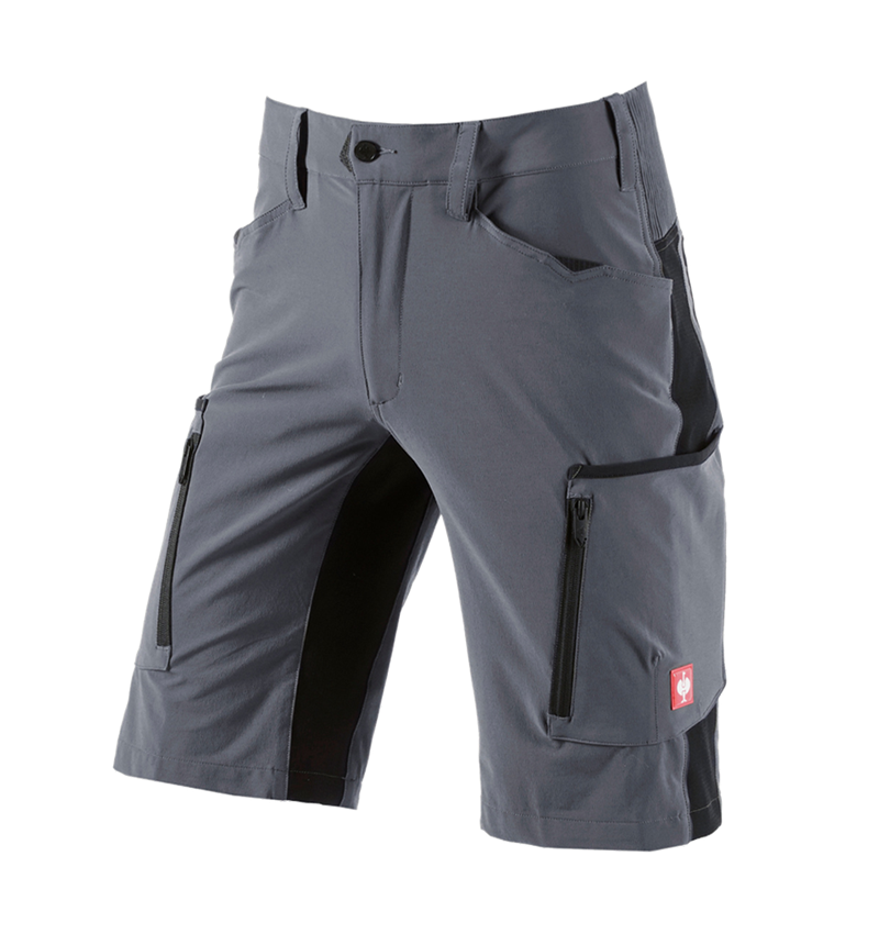 Werkbroeken: Short e.s.vision stretch, heren + grijs/zwart 4