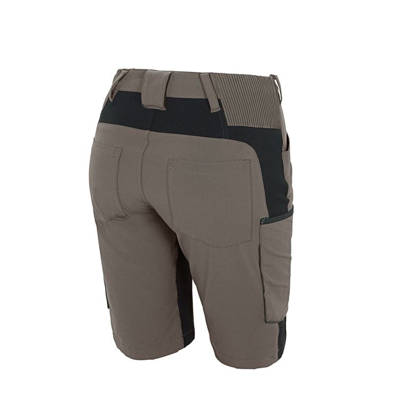 Werkbroeken: Short e.s.vision stretch, dames + steen/zwart 3