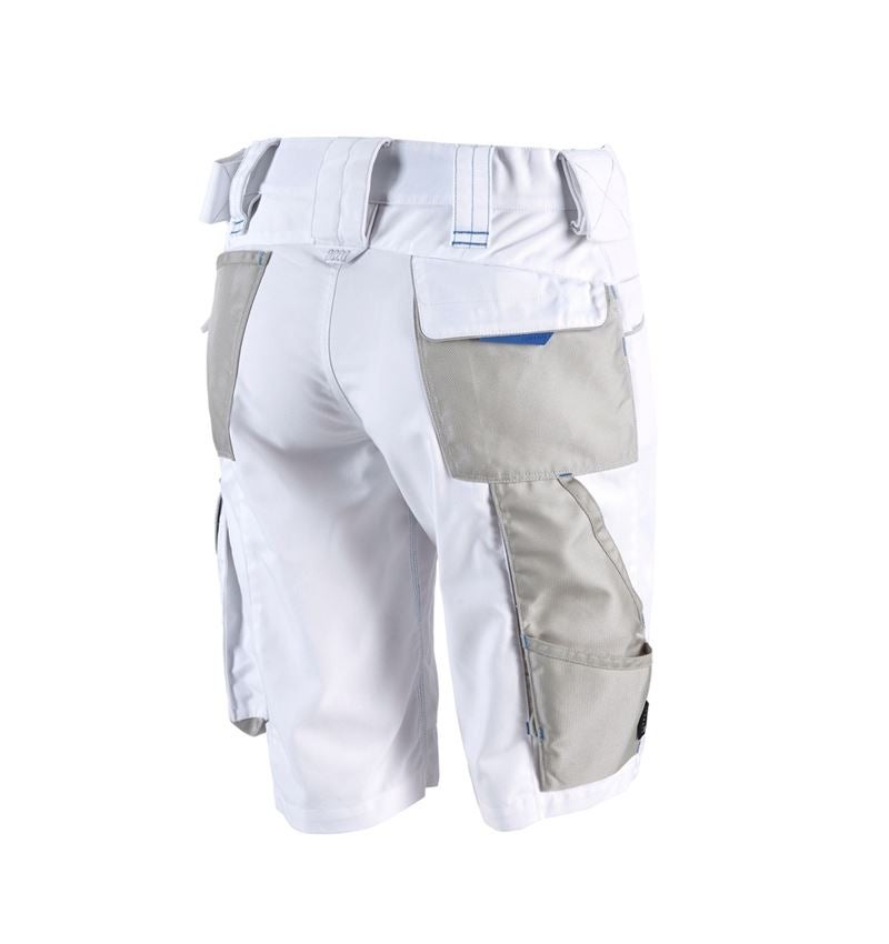 Werkbroeken: Short e.s.motion 2020, dames + wit/gentiaanblauw 3
