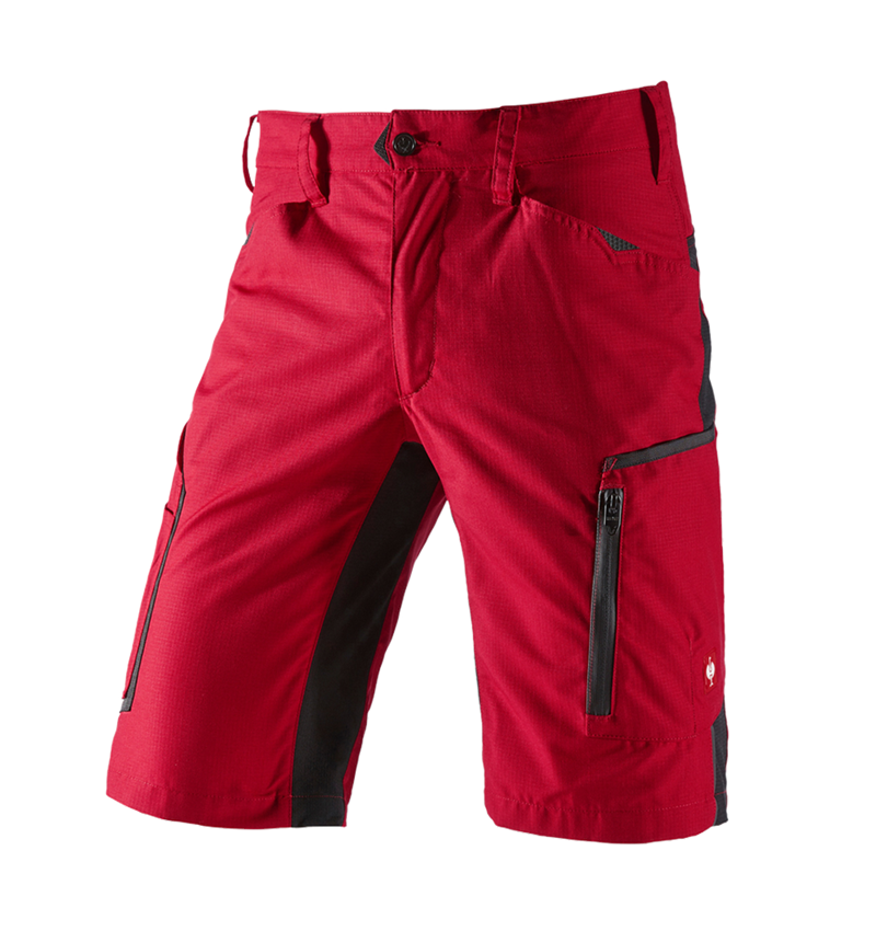 Werkbroeken: Short e.s.vision, heren + rood/zwart 2