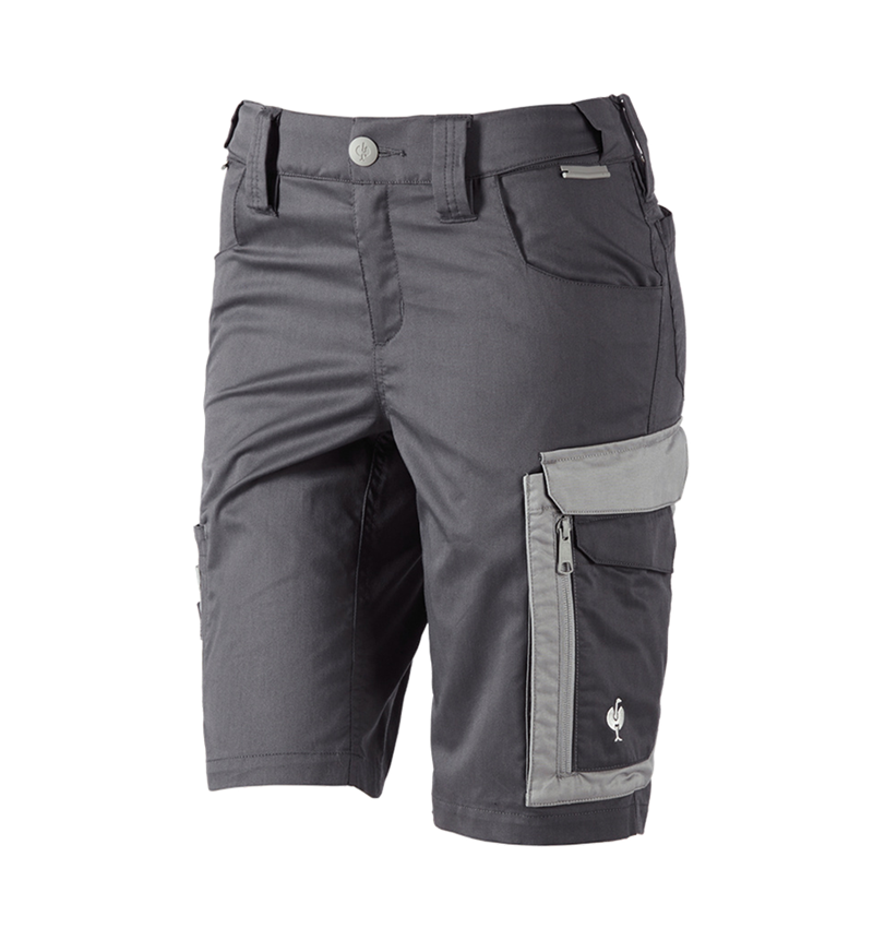 Werkbroeken: Short e.s.concrete light, dames + antraciet/parelgrijs 2