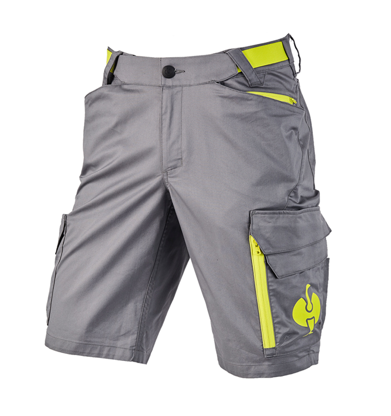 Werkbroeken: Short e.s.trail + bazaltgrijs/zuurgeel 2