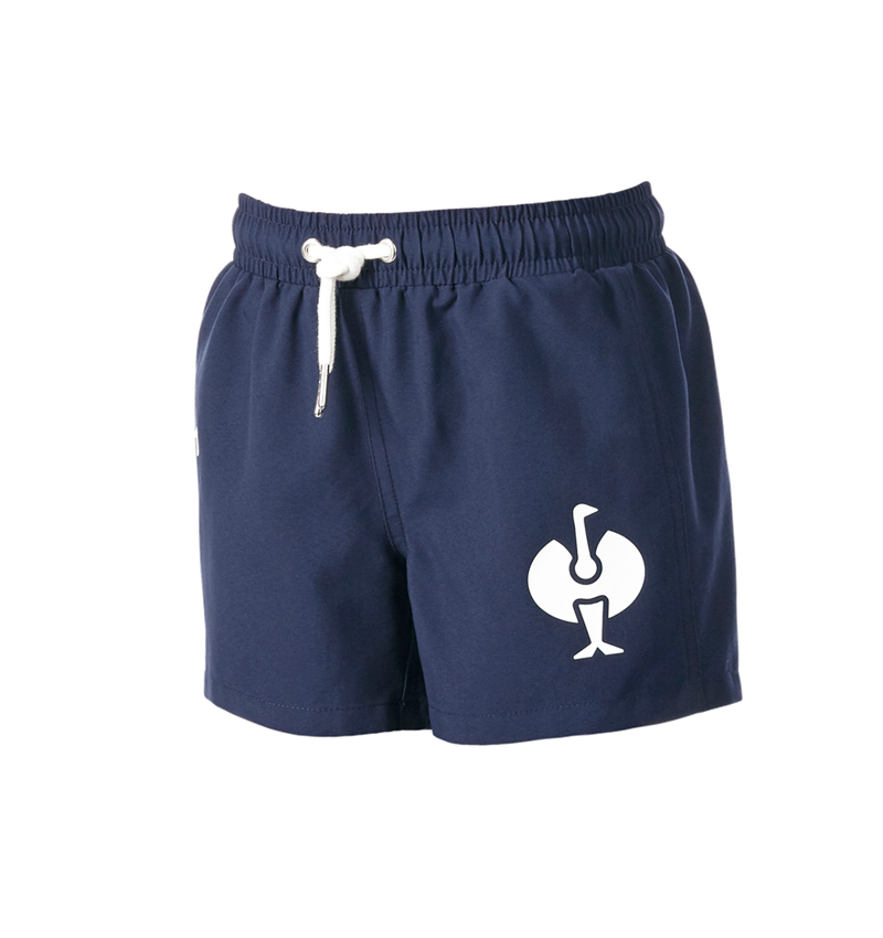 Shorts: Zwemshort e.s.trail, kinderen + diepblauw/wit 2