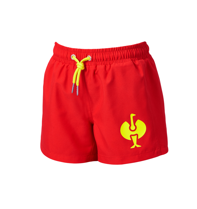 Shorts: Zwemshort e.s.trail, kinderen + strauss rood/zuurgeel 4
