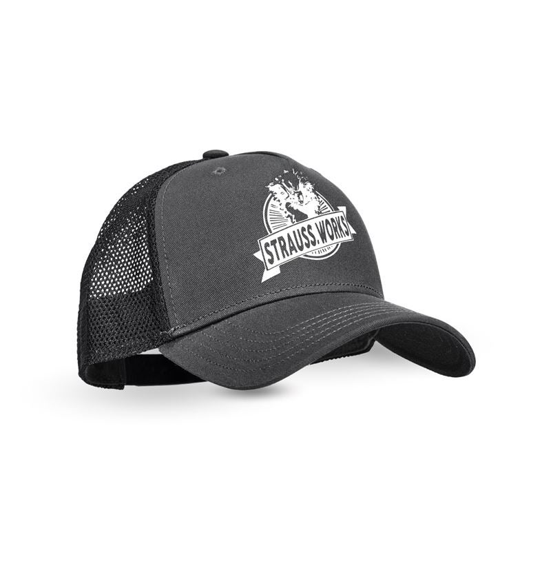 Accessoires: Cap e.s.iconic works + carbongrijs
