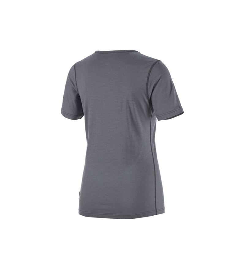 Thermo Ondergoed	: e.s. T-shirt Merino, dames + cement/grafiet 3